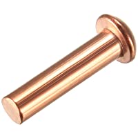 sourcing map 50 uds Remaches sujetadores de Cobre sólido de Cabeza redonda de 1-8&quot- x 15-32&quot-
